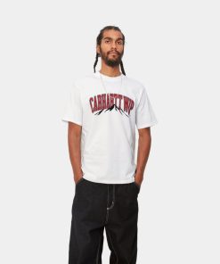 Mand Carhartt WIP T-Shirts | Mountain College Tee White