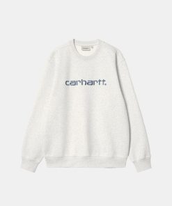 Mand Carhartt WIP Sweatshirts | Carhartt Sweatshirt Ash Heather/Liberty