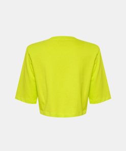 Kvinde Gestuz T-Shirts | Jory Cropped Tee Evening Primrose