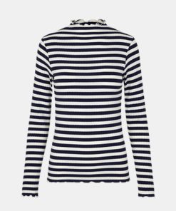 Kvinde Mads Nørgaard Toppe & Bluser | Trutte Tee L/S /Deep Well 5X5 Stripe