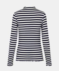 Kvinde Mads Nørgaard Toppe & Bluser | Trutte Tee L/S /Deep Well 5X5 Stripe