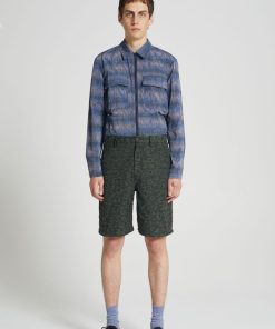 Mand Wood Wood Shorts | Liam Jacquard Shorts Dark Green