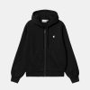 Kvinde Carhartt WIP Sweatshirts | W Hooded Casey Hoodie Black/Silver