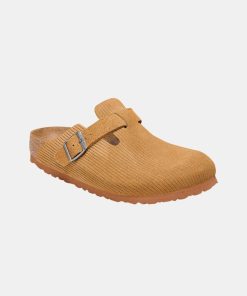 Kvinde Birkenstock | Boston Corduroy Slippers Cork Brown