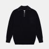 Mand S.N.S. Herning Strik | Fender Knit Zip Navy Blue