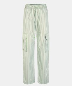 Kvinde Stine Goya Bukser | Fatuna Pants Green Stripes