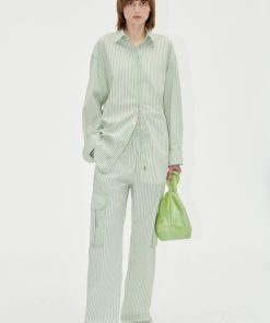 Kvinde Stine Goya Bukser | Fatuna Pants Green Stripes