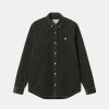 Mand Carhartt WIP Skjorter | Madison Shirt L/S Plant/Wax