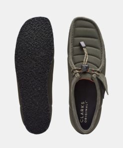 Mand Clarks | Wallabee Quilted Shoes Khaki