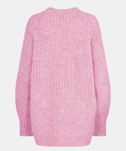 Kvinde ROTATE Strik | Oversized Logo Knit Lilac Sachet