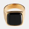 Mand Northern Legacy Smykker | Onyx Oversize Ring Black/Gold