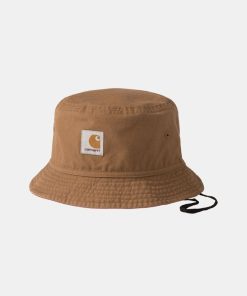 Mand Carhartt WIP Caps & Huer | Heston Bucket Hat Hamilton Brown/Cherry Hamilton B./Cherry