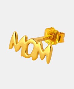 Kvinde LULU Copenhagen Smykker | Word Mom Ear Stud Gold