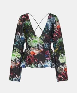 Kvinde Stine Goya Toppe & Bluser | Nathalie Top L/S Glitter Bloom