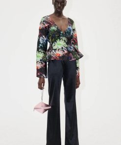 Kvinde Stine Goya Toppe & Bluser | Nathalie Top L/S Glitter Bloom