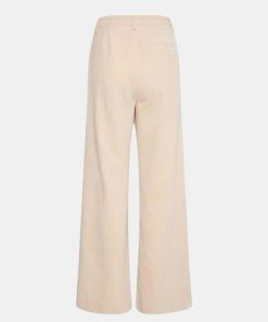 Kvinde Gestuz Bukser | Elnoragz Pants Off White Structure