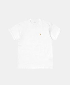 Kvinde Carhartt WIP Toppe & Bluser | W Chase Tee White