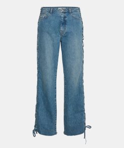 Kvinde Gestuz Jeans | Saimagz Jeans Mid Blue Washed