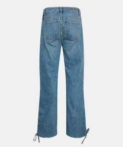 Kvinde Gestuz Jeans | Saimagz Jeans Mid Blue Washed