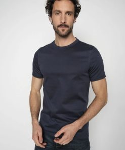 Mand MM Gallery T-Shirts | Perry Basic Tee Indigo Blue 460 Indigo Blue