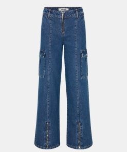 Kvinde Oval Square Jeans | Nicole Jeans Middle Blue