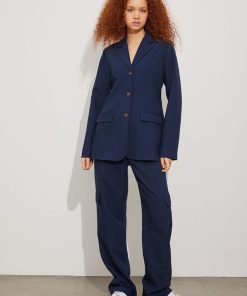 Kvinde Envii Blazere | Enline Blazer Navy Blazer