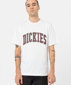 Mand Dickies T-Shirts | Aitkin Tee White/Red White/Fired