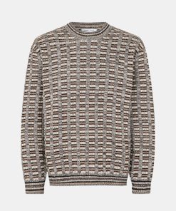 Mand Samsøe Samsøe Strik | Elliot Knit Crocodile Mel Crocodile Mel.