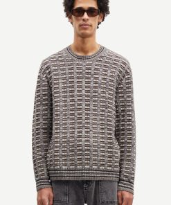 Mand Samsøe Samsøe Strik | Elliot Knit Crocodile Mel Crocodile Mel.