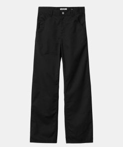 Kvinde Carhartt WIP Bukser | W Simple Pants Black Rinsed