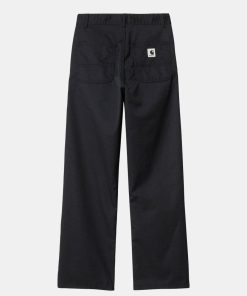 Kvinde Carhartt WIP Bukser | W Simple Pants Black Rinsed