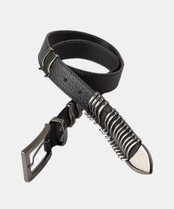 Kvinde Cala Jade Accessories | Rattle Belt Black Silver