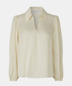 Kvinde Samsøe Samsøe Toppe & Bluser | Margot Blouse Eggnok