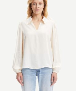 Kvinde Samsøe Samsøe Toppe & Bluser | Margot Blouse Eggnok