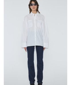 Kvinde Remain Skjorter | Poplin Oz Shirt L/S Bright White