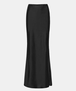 Kvinde ROTATE Nederdele | Drapy Maxi Skirt Black