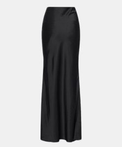 Kvinde ROTATE Nederdele | Drapy Maxi Skirt Black