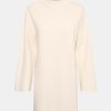 Kvinde Gestuz Kjoler | Albitagz Dress Knit Egret