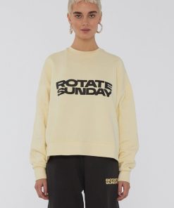 Kvinde ROTATE Sweatshirts | Irisa Sweatshirt Transparent Yellow