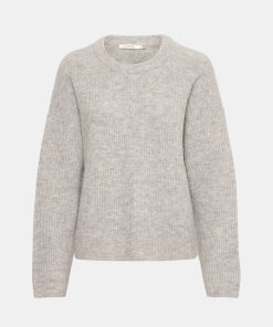 Kvinde Gestuz Strik | Alphagz Knit Light Grey Mel