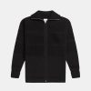 Mand S.N.S. Herning Strik | Fisherman Knit Zip Black Void