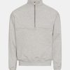 Mand Colorful Standard Sweatshirts | Organic Quarter Zip Heather Grey