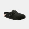 Mand Birkenstock | Boston Shearling Slippers Black