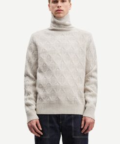 Mand Samsøe Samsøe Strik | Mateo Knit T-N Silver Lining