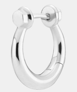 Kvinde Maria Black Smykker | Malik Huggie Hoop Silver