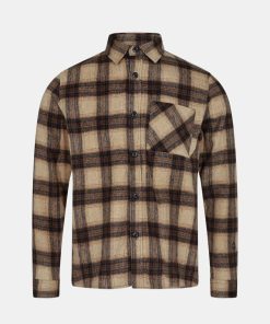 Mand MM Gallery Skjorter | Mmgdavid Boban Shirt L/S Warm Camel Check