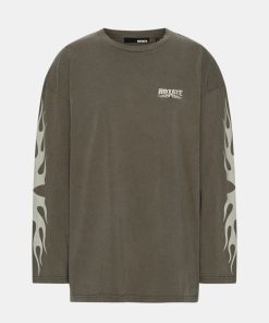 Kvinde ROTATE T-Shirts | Linnea Tee L/S Sea Turtle