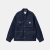 Kvinde Carhartt WIP Jakker | W Og Michigan Jacket Blue One Wash