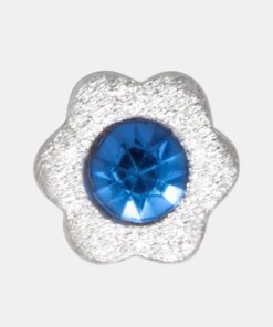 Kvinde LULU Copenhagen Smykker | Blomst Ear Stud Silver/Blue Blue/Silver