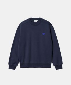 Mand Carhartt WIP Sweatshirts | Heart Patch Sweatshirt Blue